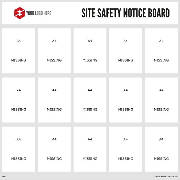 1220mm x 1220mm Safety Notice Board