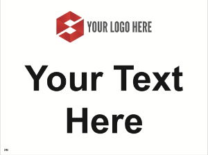 600mm x 450mm Your Text here