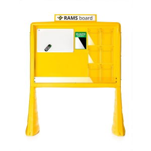 RAMS Board - Yellow Health and Safety Site Notice Board