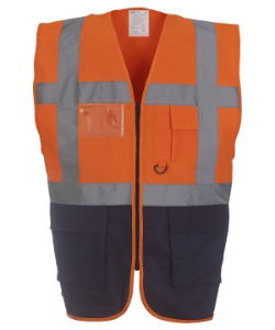 Orange/Navy Executive Hi Viz Waistcoat 