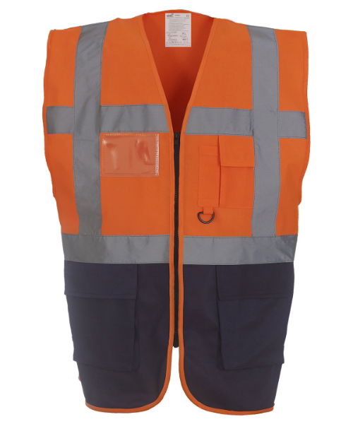 Orange/Navy Executive Hi Viz Waistcoat 