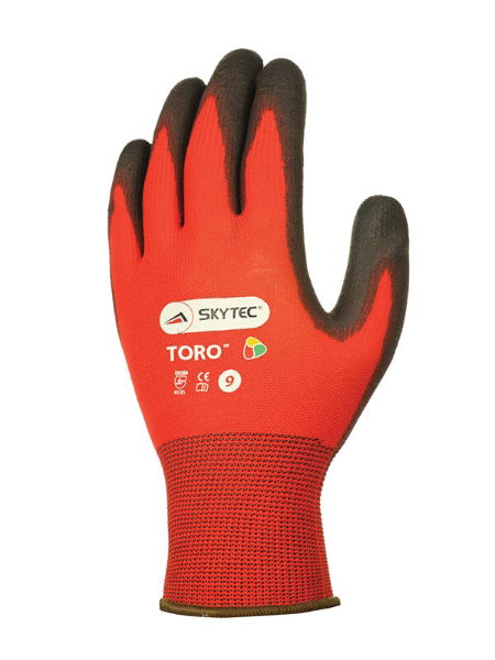 Skytec Toro PU Palm Coated Red/Black (Cut 1) Glove