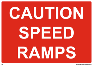 1050mm x 750mm Caution Speed Ramps