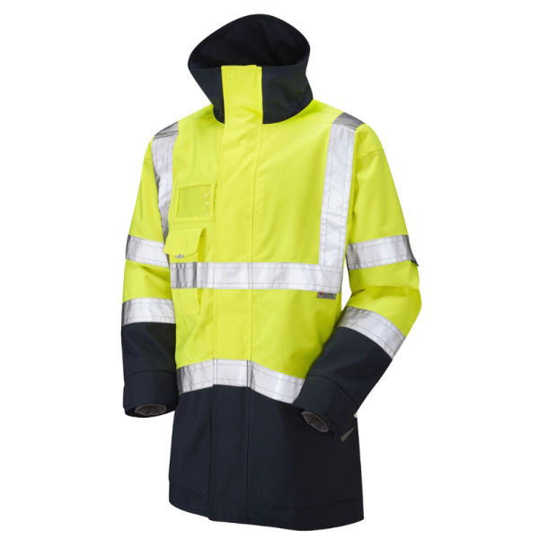 ISO 20471 Class 3 Breathable Executive Anorak Yellow/Navy