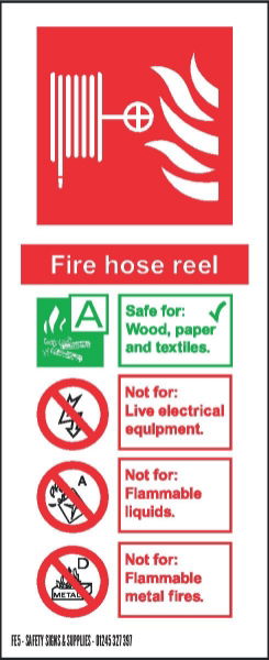 FE5 82 X 202 FIRE HOSE REEL ID STICKER