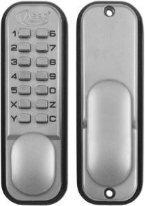 Keyless Digi Door Lock with Holdback - Satin Chrome