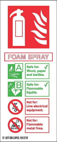 FE3 82 X 202 FOAM ID SIGN