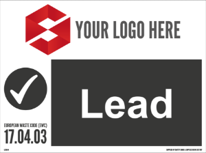 600MM X 450MM Lead Waste Sign