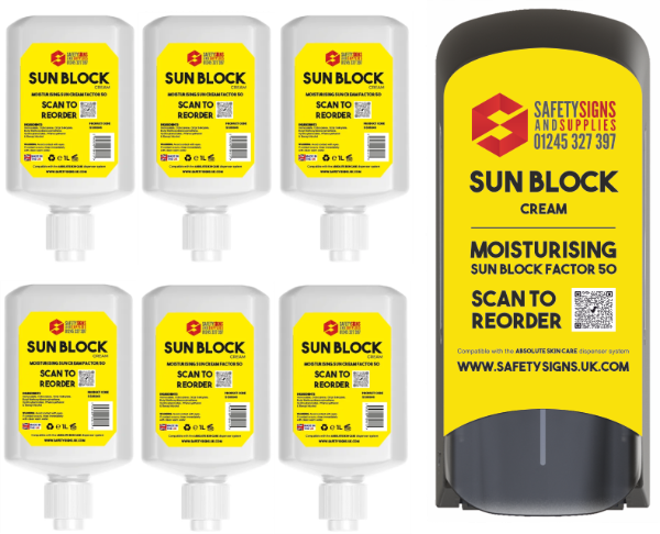 Case of 6 Absolute Sun Cream with a Free Dispenser