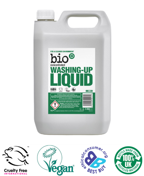 Bio-D Fragrance Free Washing Up Liquid – 5L